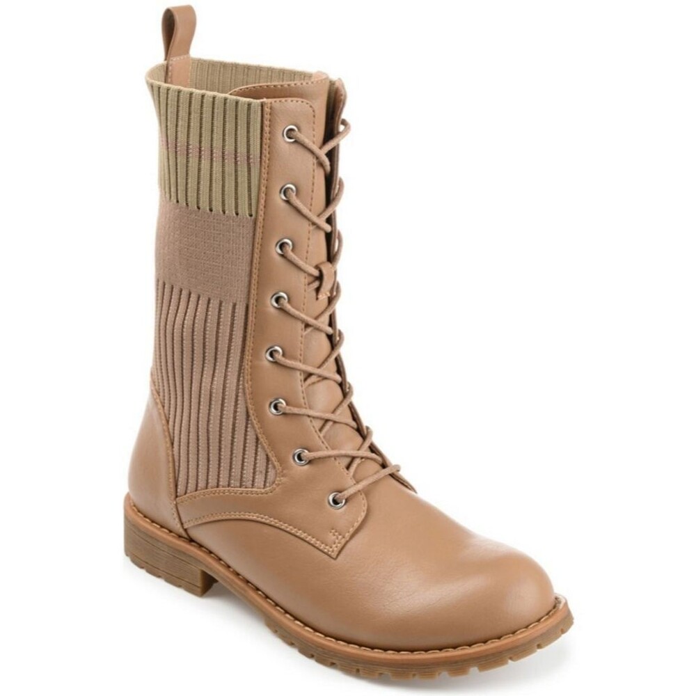 Journee Collection Women's Melei Combat Boots tan